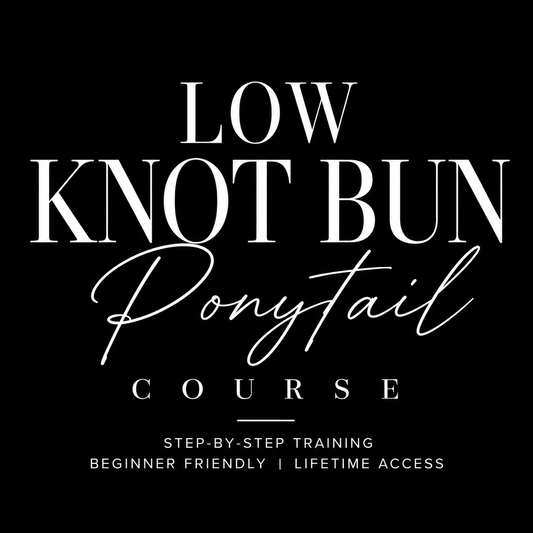 Sleek Low Knot Bun Ponytail Course